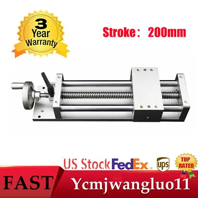 Manual Cross Sliding Table 200MM Linear Rail Slide Stage Actuator Table CNC Mill • $98