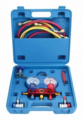 SATRA Air Conditioning System Tool Set Manifold Gauge A/C Air Con Diagnostic • £62.50