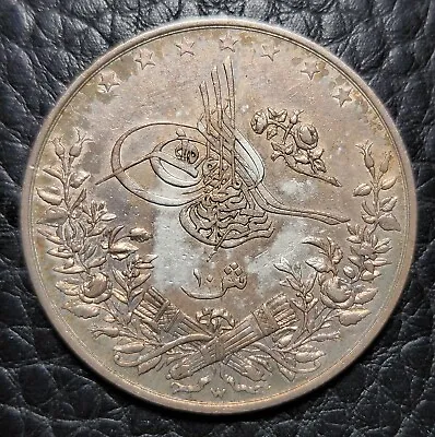 Silver 1293/16 (1890) Egypt 10 Qirsh | AU Condition • $49.50