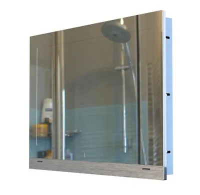 19  SLEEK 2024 Waterproof Bathroom LED Mirror  SMART ANDROID 11 TV WIFI ETHERNET • £325