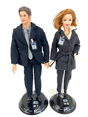 98 Collector Edition Barbie And Ken The X Files Gift Set Dana Skully Fox Mulder  • $40