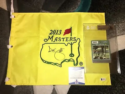 Adam Scott Signed 2013 Masters Flag And Masters Badge Beckett Authentic • $499.99