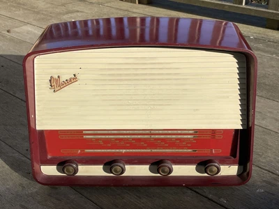 £35 • Buy 1950’s VINTAGE BAKELITE MARCONI MARCONIPHONE T69 DA VALVE RADIO WORKING
