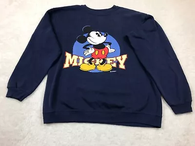 £12.99 • Buy Disney Sweatshirt Size Small Blue Women's Mickey Mouse Design Long Sleeve Cotton