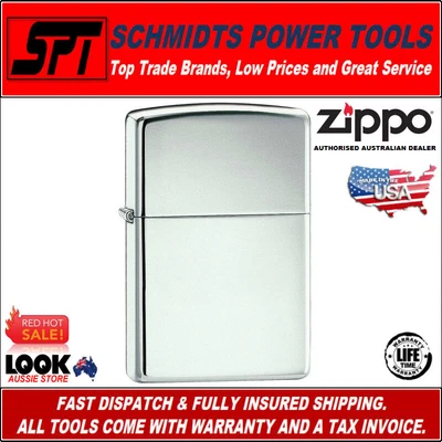 $49.90 • Buy Zippo 250 Cigarette Lighter High Polished Chrome Finish 90250 - Brand New