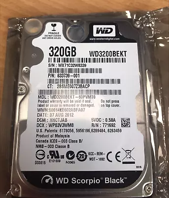 Western Digital 320gb 2.5  Sata Drive - Wd3200bekt-60pvmt0 - 633739-001 • £12.60