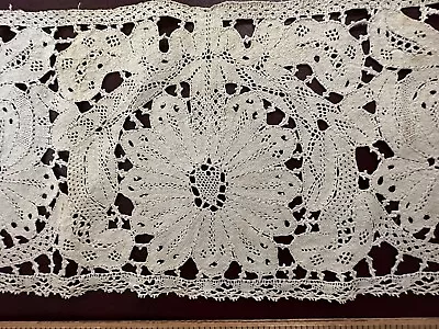 Vintage Milanese Bobbin Lace Wide Border Fancy Tapes  COLLECTOR • $85
