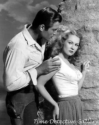 Clint Walker & Virginia Mayo In Film  Fort Dobbs  #2 - Vintage Celebrity Print • $10