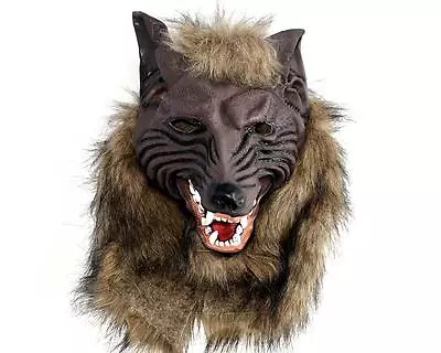 Wolfman Face Masks Werewolf Wolf Mask Faux Latex Costume Prop Halloween Novelty • $22.55