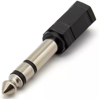 6.3 Mm Stereo Plug To 3.5 Mm Stereo Jack Adaptor - Black • £3.29