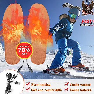 Men's Heated Insoles Padded Thickened Insoles Snow Sports Insoles Foot Warmer Wa • $9.89