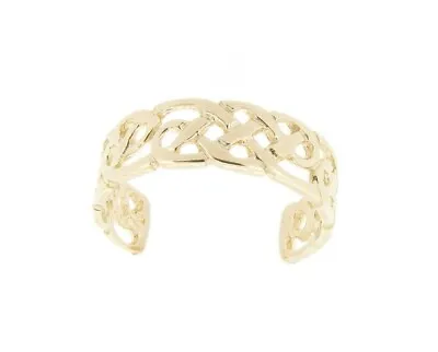 Solid 9ct Yellow Gold Celtic Toe Ring Adjustable Made In England Toe Rings • £54.99