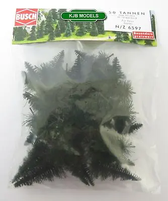 BNIB BUSCH 6597 N GAUGE 50 BUDGET FIR TREES (30mm - 50mm High) • £28.95