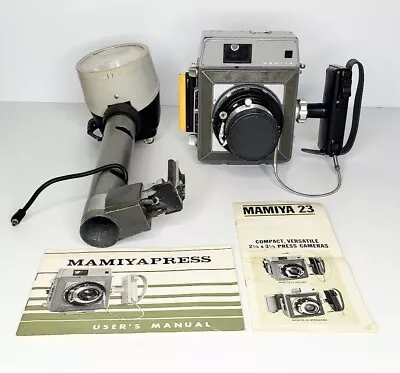 VTG Mamiya 23 Deluxe Press Camera Sekor 1:35 90mm Lense Graflox Back Strobomatic • $228.95