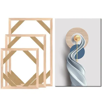 Wooden Pictures Canvas Frame Diamond Oil Painting Poster DIY Stretcher Pole Kits • £8.71