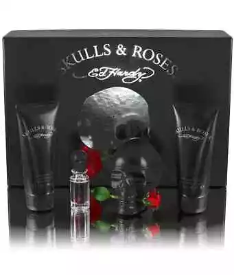 Ed Hardy Skulls And Roses By Christian Audigier 4PC Gift Set For Men  • $75