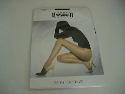 £15 • Buy Wolford Satin Touch 20 Sheer Tights / Pantyhose (Nearly Black; Small)