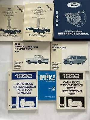 1992 Ford F-150 F250 F350 Bronco Econoline Repair Shop Manual Diesel Wiring 250 • $199.99