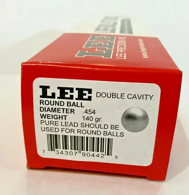 LEE 90442 2 Cavity BULLET MOLD Dia .454 Dia 140 Gr Round Ball .44 Caliber  • $41.91