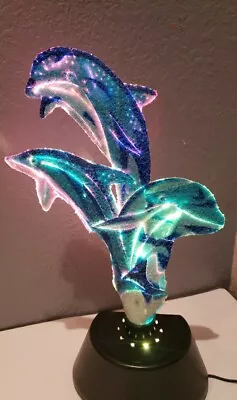 Vintage Fiber Optic Dolphin Color Changing Table Or Night Light  • $39.99