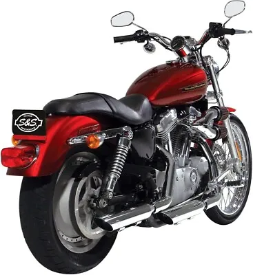 Sportster Mufflers S&S Cycle Chrome 3  Round Twin Slash Made In USA 106-5768 X2 • $363.99