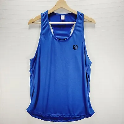 Neleus Men's Workout Racerback Performance Tank Top Shirt M Medium  Blue • $8.99