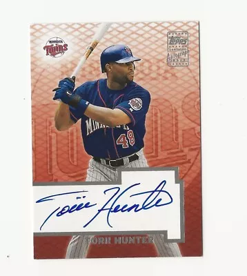 2003 Topps Auto Torii Hunter #TA-TH Autograph Minnesota Twins • $2.25