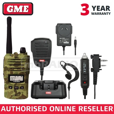 $319.95 • Buy Gme Tx6160xcamo 'camouflage' 5 Watt Uhf Cb Handheld Ip67 Handheld With Accessory
