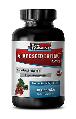 Wine Grape Seeds - Grape Seed Extract 95% 150mg - Lower Blood Sugar Capsules 1B • $21.47