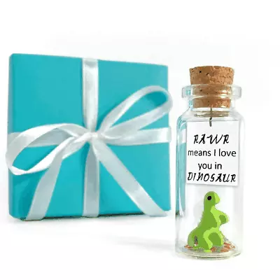 Cute And Kawaii Valentine's Day Message In A Bottle Love Gift In Teal Gift Box • $26.99