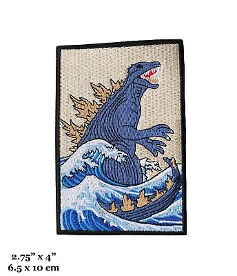 Godzilla Fictional Monster Sea Japaneese Embroidered Iron On Patch • $4.99
