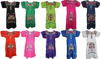 AUTHENTIC HANDMADE IN MEXICO Mexican Dresses Dress Embroider All Sizes Plus Size • $47.99