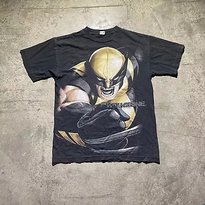 Early 2000s Mega Print Marvel Mad Engine Original Costume Wolverine Shirt Mens M • $35