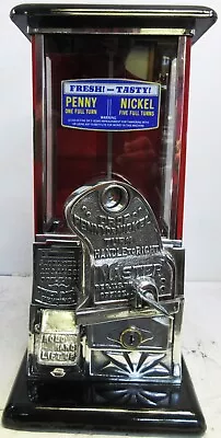 Masters Penny/Nickel Operated Peanut / Bulk Vend Machine Circa 1930's Red/Black • $1995