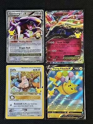 Pokemon Cards X4 Garchomp C Xerneas EX SWSH Celebrations Ultra Rare Full Art • $0.99