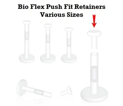 £1.73 • Buy Bioflex Push Fit Clear Retainer Labret Tragus Cartilage Bar Stud 1.6mm 1.2mm