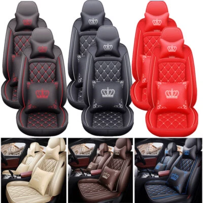 $95.99 • Buy Full Set Universal 5 Seat Car Seat Covers Deluxe Front & Rear Cushion Protector