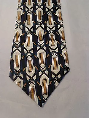 Martin Wong Mens Tie Black With Gold 57 X 4 • $14.12