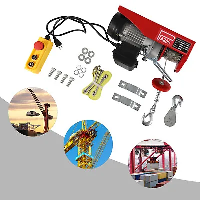 110V Electric Hoist Winch Portable Electric Winch 1763lbs Wire W/ Remote Control • $103