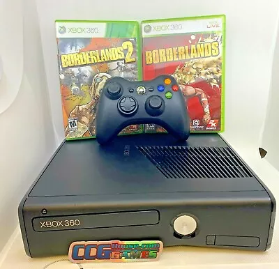 Microsoft Xbox 360 S Console Only Bundle W/ Controller Borderlands 1&2 *CCGHouse • $149.99