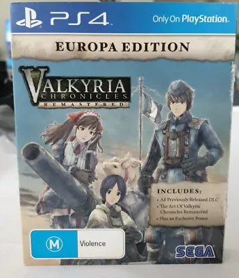 Valkyria Chronicles Remastered - Europa Edition - With Poster (PS4 PAL) • $36.95