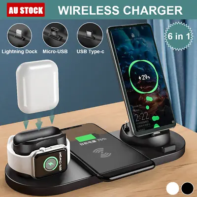 Wireless Charger 15W Fast Dock Charging Station For Apple Watch IPhone Android • $23.99