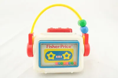 Ultra Rare Fisher-Price Cassette Player Boombox Squeaky Toy (1990s Vintage) • $8