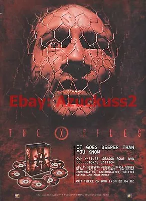 The X Files Season Four DVD 2002 Magazine Advert #7011 • £4.99