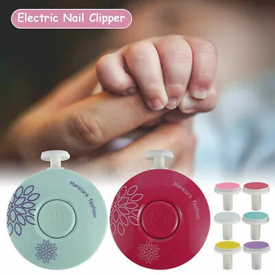 Electric Baby Nail File Clippers Trimmer Toes Trim Nails Polish Care Toddler Kit • £6.94