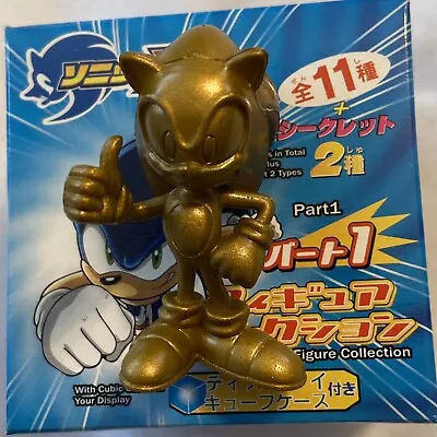 2” Sonic X Sega Gold Sonic Mini Figure Toy W/ Box & Case • $35