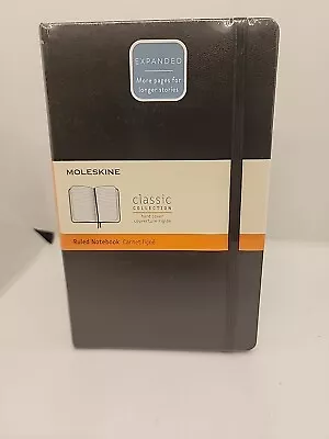 Moleskine Notebook Expanded Large Ruled Black Hard Cover 5 X 8.25*SHIP'S FREE* • $27.99
