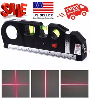 Multipurpose Laser Level Vertical Horizon Measuring Tape Aligner Metric Rulers • $9.89