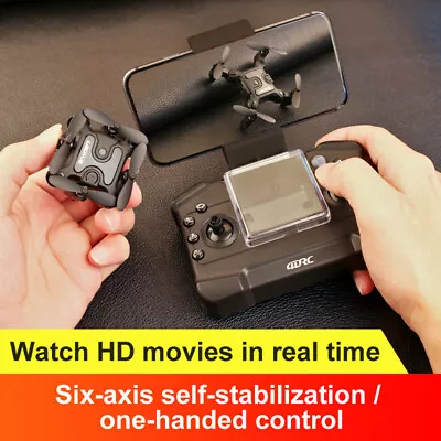 2022 New Mini Drone 4k 1080p Hd Camera Wifi Fpv Air Pressure Altitude Hold Black • $36.40