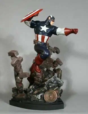 CAPTAIN AMERICA ACTION Statue-Bowen Designs-Avengers-Shield-Marvel-Sideshow NIB • $399.95